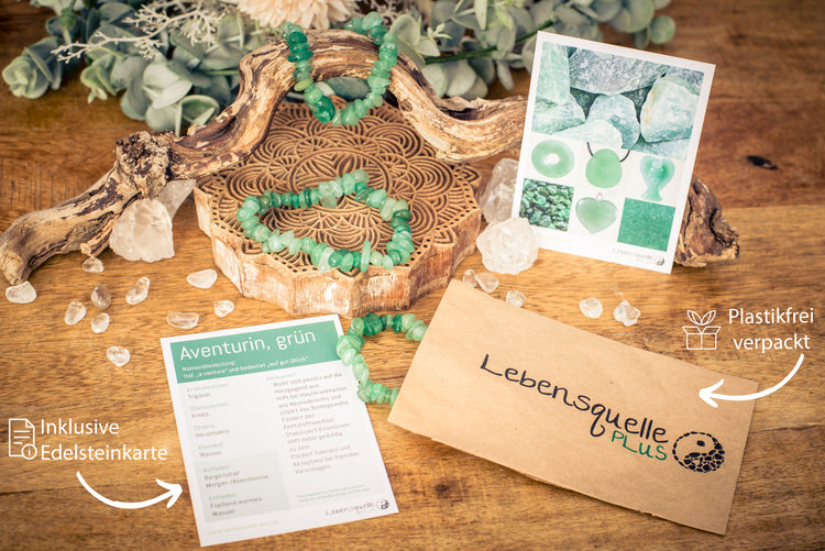 Aventurin, grün Splitterarmband