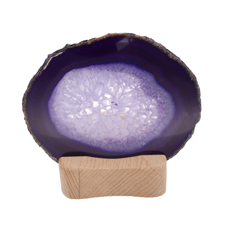 Agate disc tealight holder