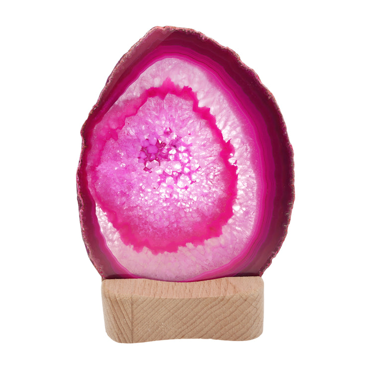 Agate disc tealight holder