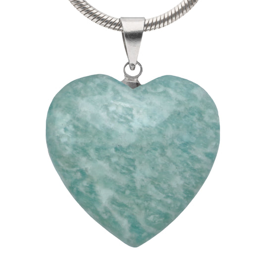 Amazonite heart pendant | 2x2 cm