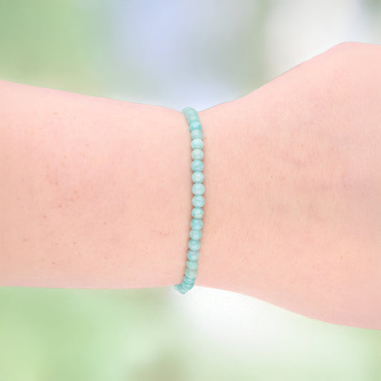Amazonite mini bead bracelet | 4 mm
