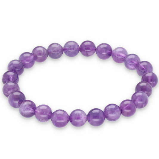 Amethyst bead bracelet | 8mm
