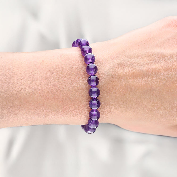 Amethyst bead bracelet | 8mm