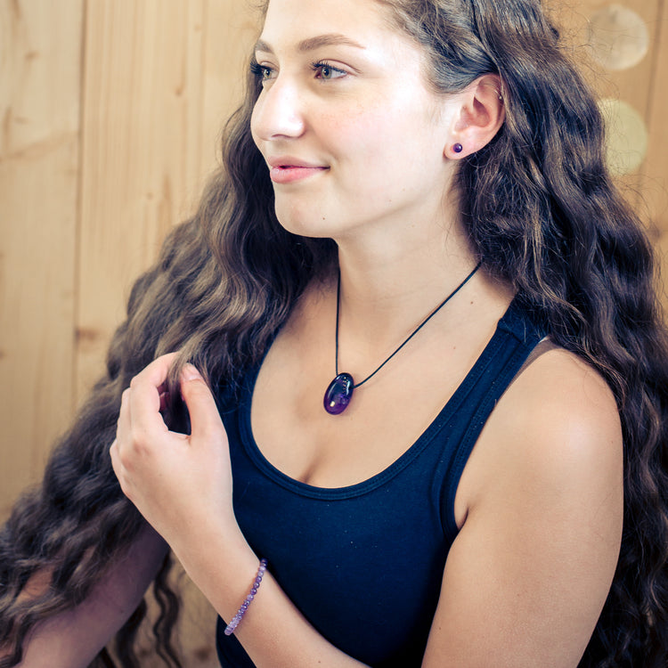 Amethyst mini bead bracelet | 4 mm