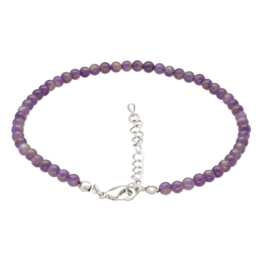 Amethyst anklet | 4mm