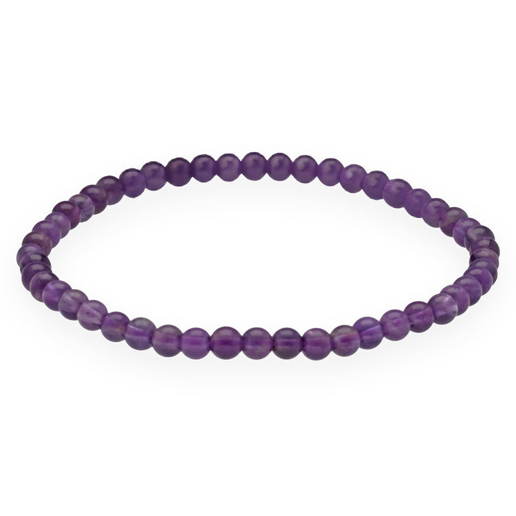 Amethyst mini bead bracelet | 4 mm