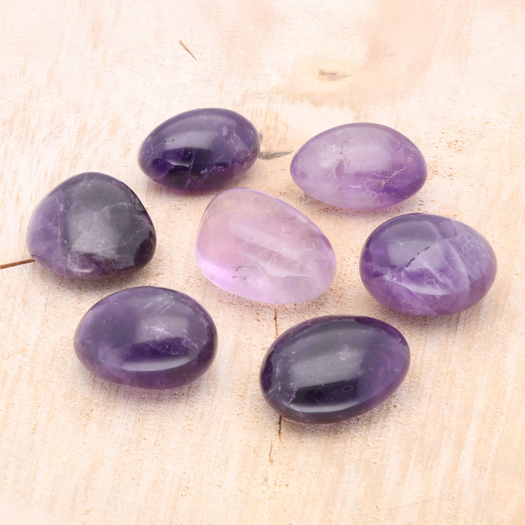 Amethyst tumbled stone