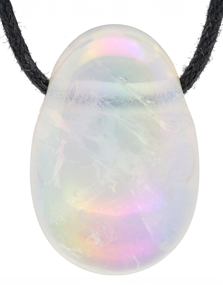 Angel Aura (rock crystal vaporized) drop pendant