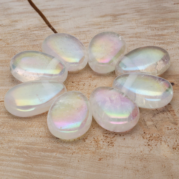 Angel Aura (rock crystal vaporized) drop pendant