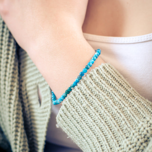 Apatite mini ball bracelet | 4mm