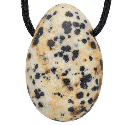 Dalmatian stone (Aplit) drop pendant