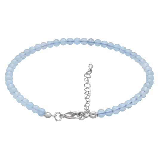 Aquamarine anklet | 4mm