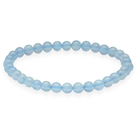 Aquamarine ball bracelet | 6 mm
