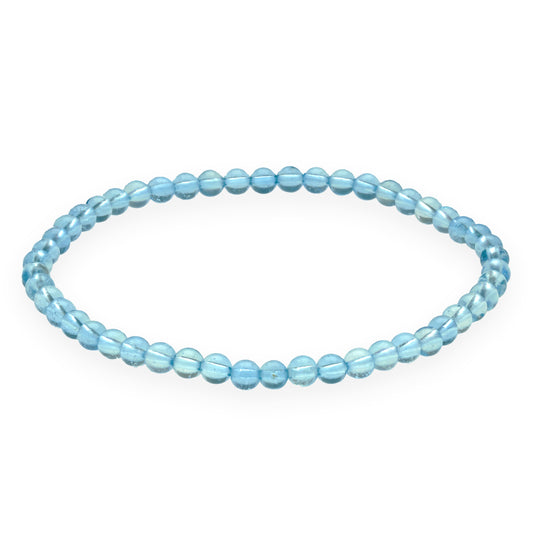 Aquamarine mini ball bracelet | 4mm