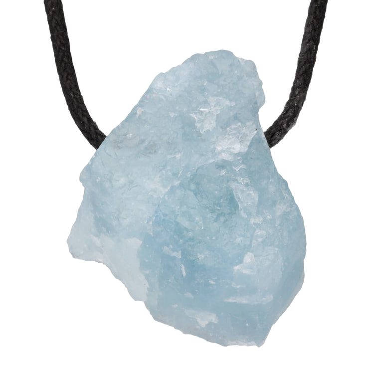 Aquamarine rough stone pendant