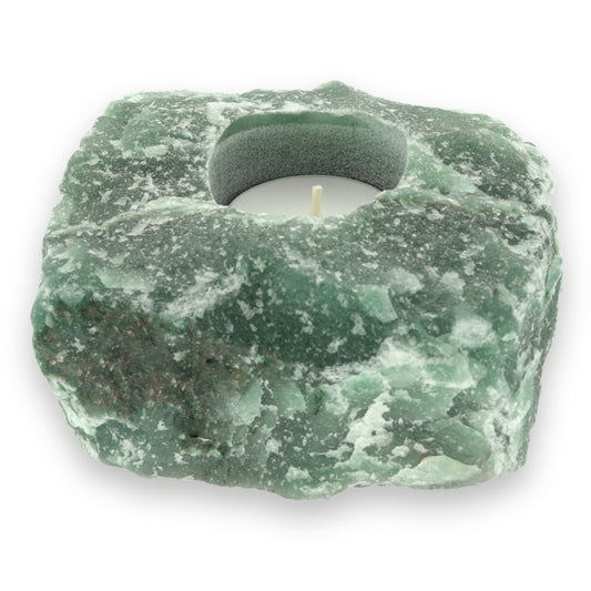 Aventurine, green tealight holder