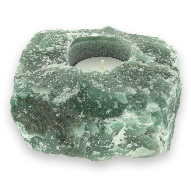 Aventurine, green tealight holder