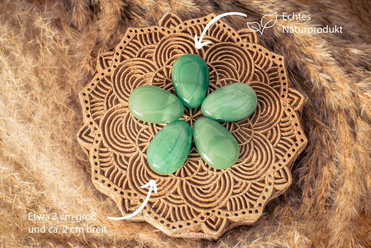 Aventurine, green drop pendant