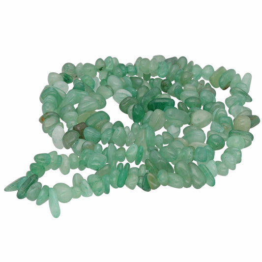 Aventurin, green splinter chain | 80 cm
