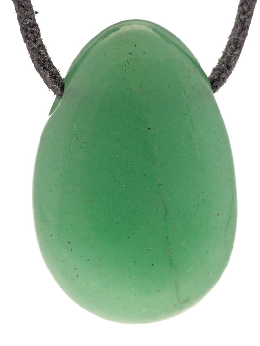 Aventurine, green drop pendant