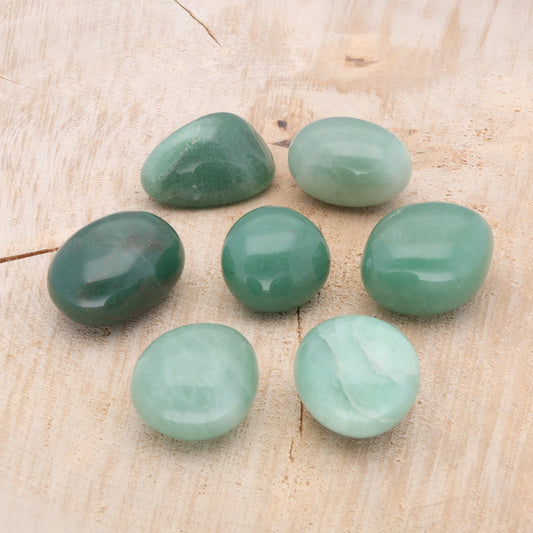 Aventurine, green tumbled stone