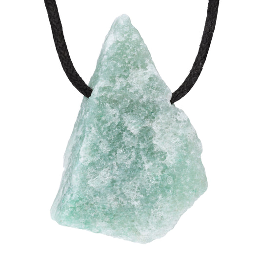 Aventurine, green rough stone pendant
