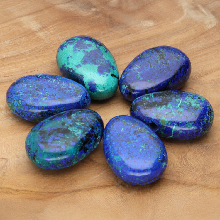 Azurite-Malachite drop pendant