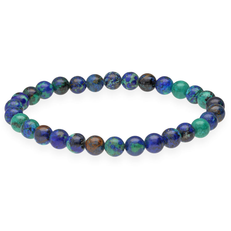 Azurit- Malachit Kugelarmband | 6 mm