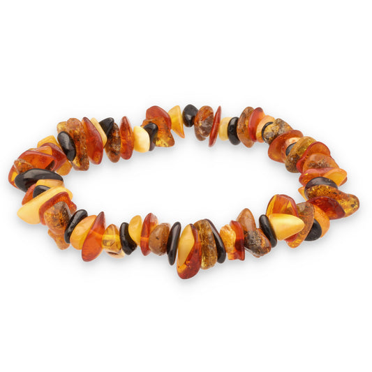 Amber chip bracelet (multicolor)