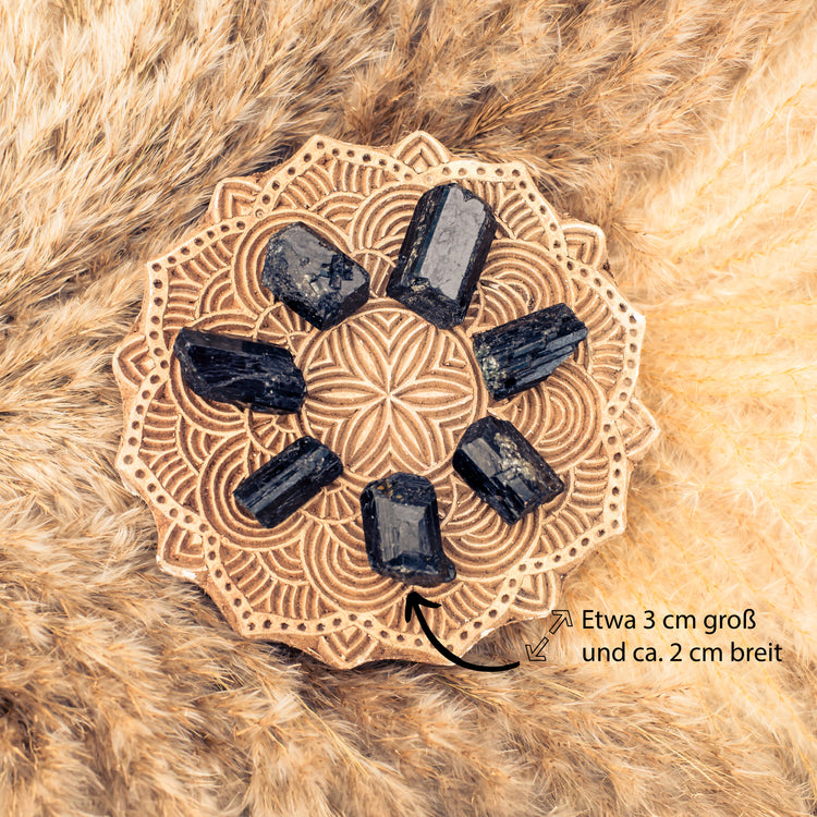 Tourmaline, black (Schörl) raw stone pendant