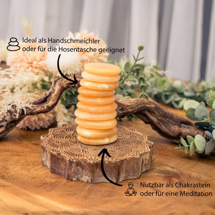 Orangencalcit Scheibenstein