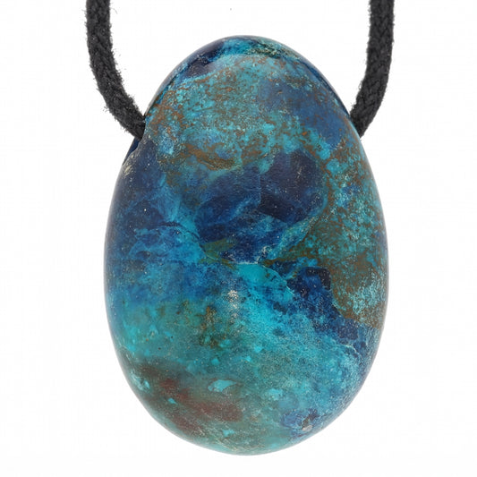 Chrysocolla drop pendant