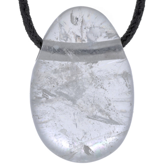 Rock crystal drop pendant