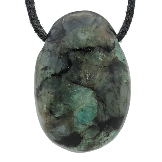 Emerald drop pendant
