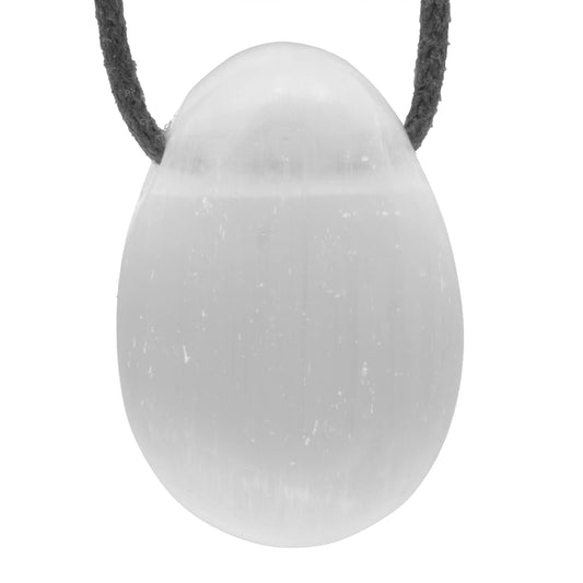 Selenite drop pendant