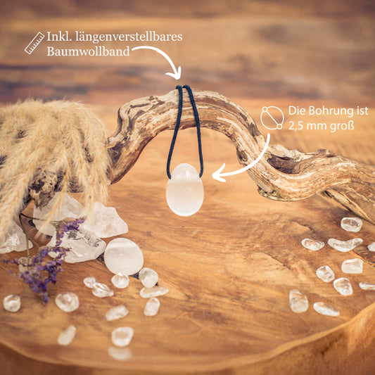 Selenite drop pendant