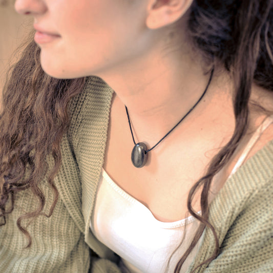 Shungite drop pendant