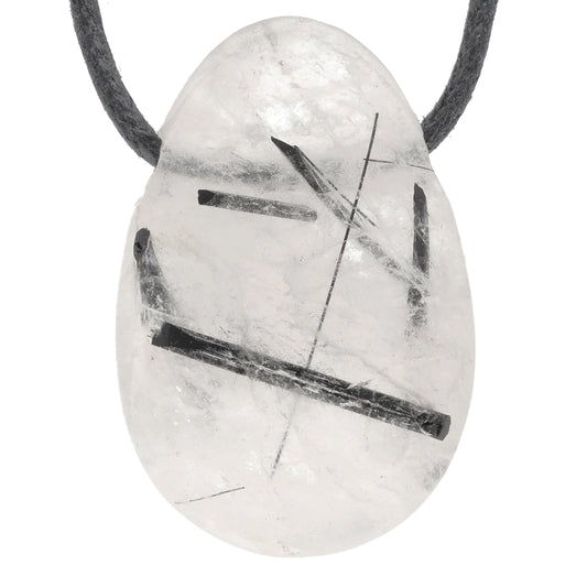 Tourmaline quartz drop pendant