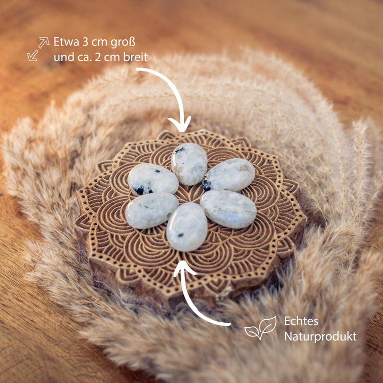 Rainbow Moonstone Drop Pendant