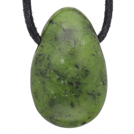 Jade (nephrite) drop pendant