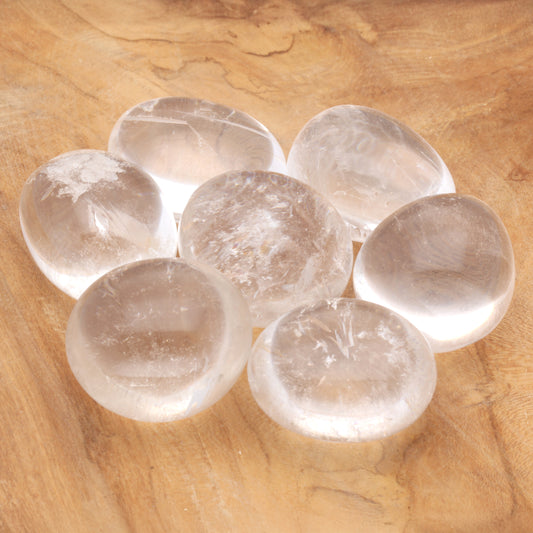 Rock crystal tumbled stone