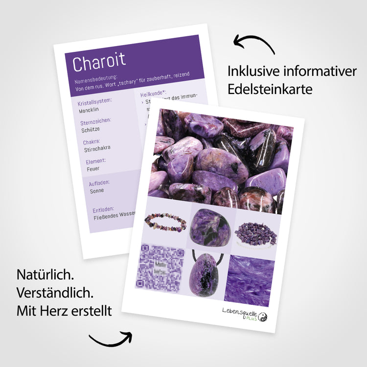 Charoite tumbled stone