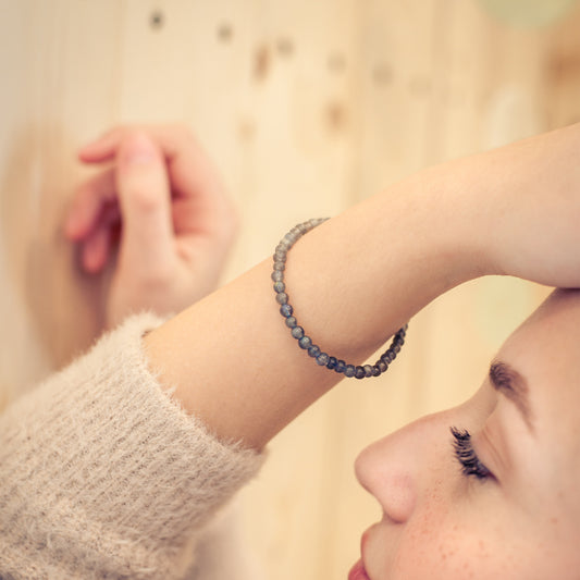Labradorite mini ball bracelet | 4mm