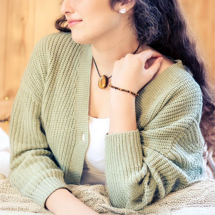 Tiger's eye mini bead bracelet | 4 mm