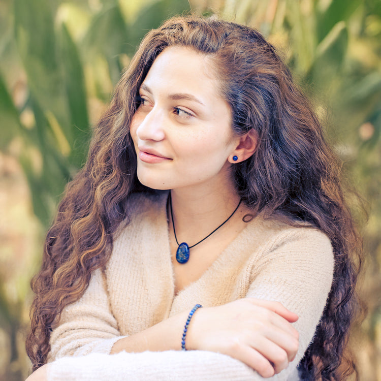 Lapis lazuli drop pendant