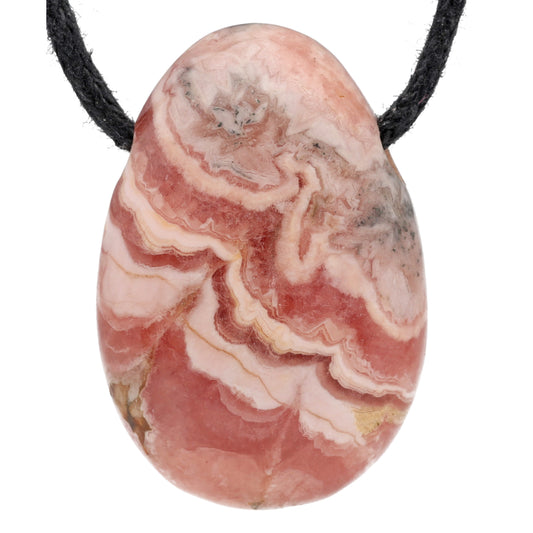 Rhodochrosite drop pendant