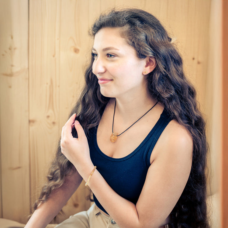 Citrine mini ball bracelet | 4 mm