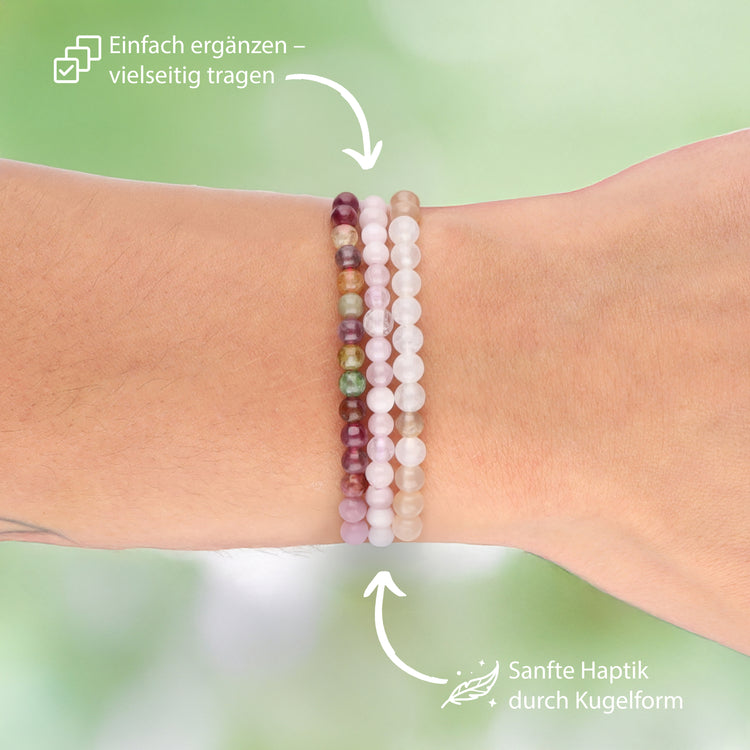 Turmalin, bunt | Mini-Kugelarmband | 4 mm