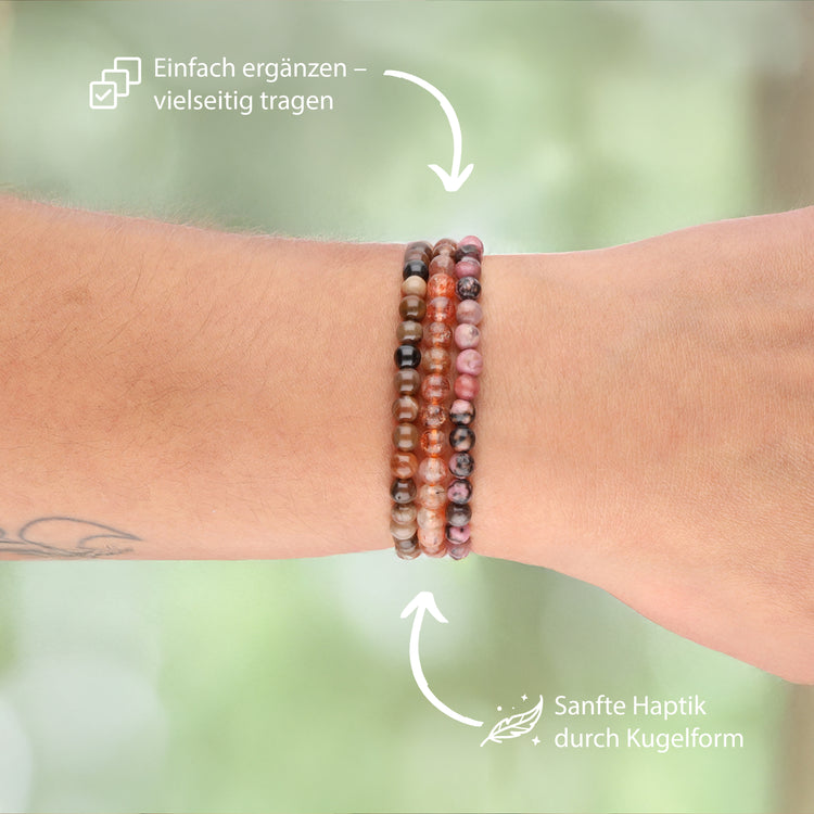 Petrified Wood Mini Bead Bracelet | 4 mm