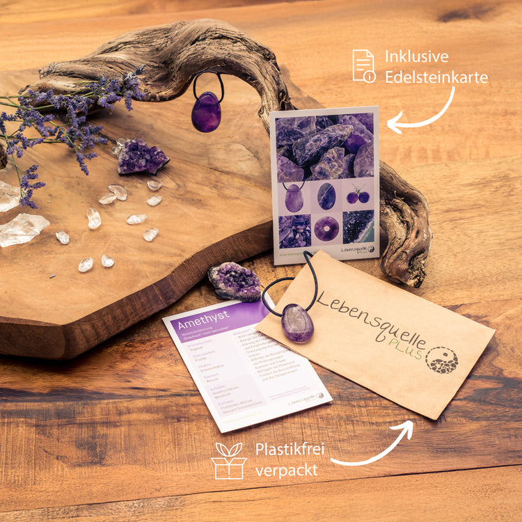 Amethyst drop pendant